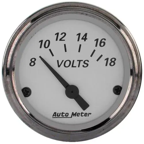 Auto Meter American Platinum 2-1/16 Inch Voltmeter Gauge – 1992