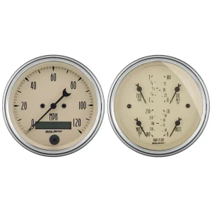 Auto Meter Antique Beige 3-3/8 Inch Gauge Set – 1800
