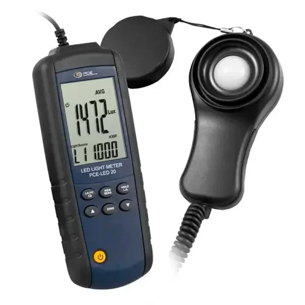 PCE Instruments LED Light Meter with External Sensor and Auto Ranging (PCE-LED 20)