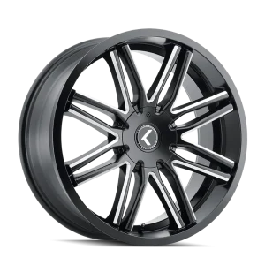 Kraze Cray KR141 Gloss Black Milled Wheels