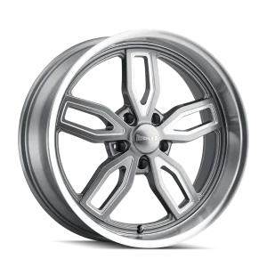 Ridler 608 Gloss Grey w/ Milled Spokes and Diamond Cut Lip Wheels