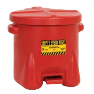 Zeeline 10 Gallon Oily Waste Can Fm Approved- Red Plastic (ZE310)