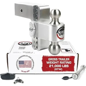 Weigh Safe Turnover Ball 6″ Drop Hitch with 3″ Shank (WSFLTB6-3-KA)