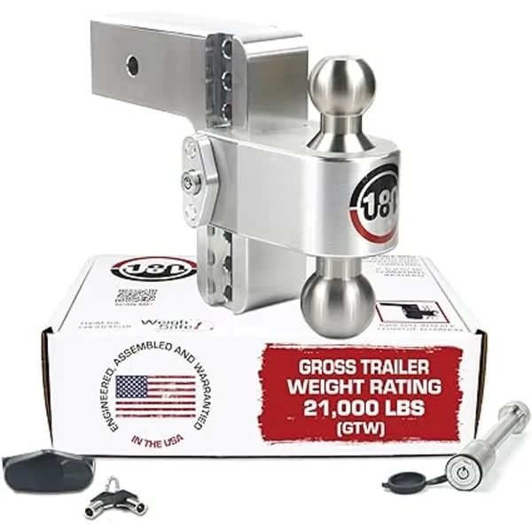 Weigh Safe Turnover Ball 6″ Drop Hitch with 3″ Shank (WSFLTB6-3-KA)