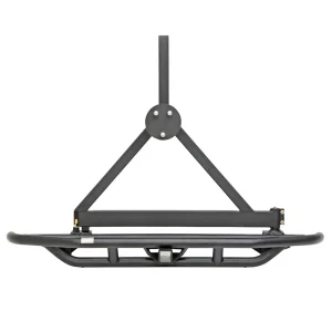 Smittybilt SRC Mid Width Rear Tubular Bumper w/ Hitch & Tire Carrier (SMB76621-01)