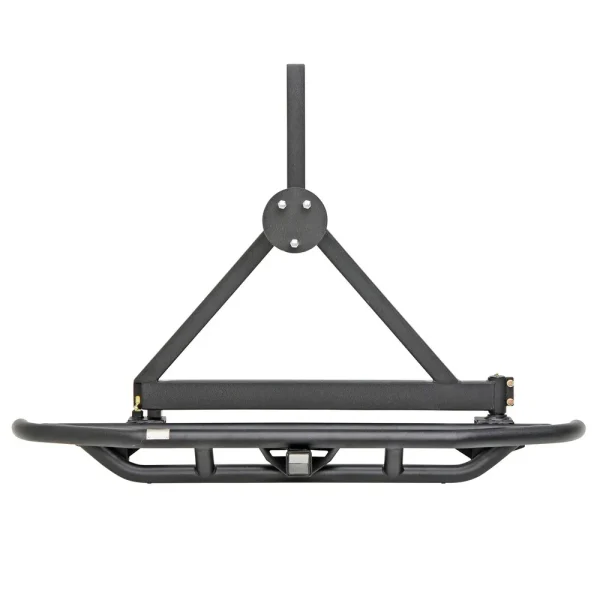 Smittybilt SRC Mid Width Rear Tubular Bumper w/ Hitch & Tire Carrier (SMB76621-01)
