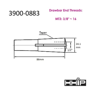 HHIP MT3 1/2″ ROUND COLLET (3900-0883) - view 2