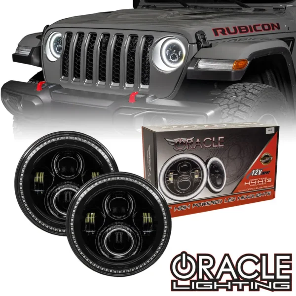 Oracle Lighting Jeep Wrangler JL Gladiator JT 7″ LED Headlights ColorSHIFT® (5769J-332)