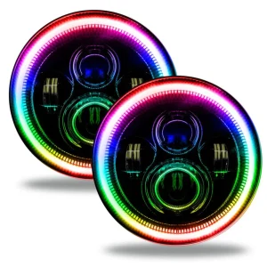 Oracle Lighting Jeep Wrangler JL Gladiator JT 7″ LED Headlights ColorSHIFT® (5769J-332) - view 2