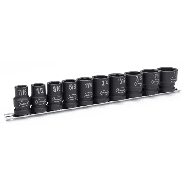 Eastwood 1/2 Inch SAE Shallow 10 Piece Impact Socket Set (32136)