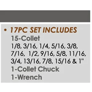 HHIP MT3 17 PIECE ER-40 SPRING COLLET CHUCK SET (3900-0531) - view 2