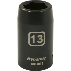 Dynamic Tools 1/2″ Drive 6 Point Metric, 13mm Standard Length, Impact Socket (D014013)