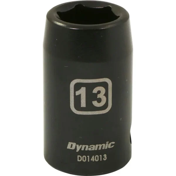 Dynamic Tools 1/2″ Drive 6 Point Metric, 13mm Standard Length, Impact Socket (D014013)