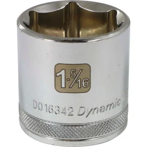 Dynamic Tools 1/2″ Drive 6 Point SAE, 1-5/16″ Standard Length, Chrome Finish Socket (D016342)