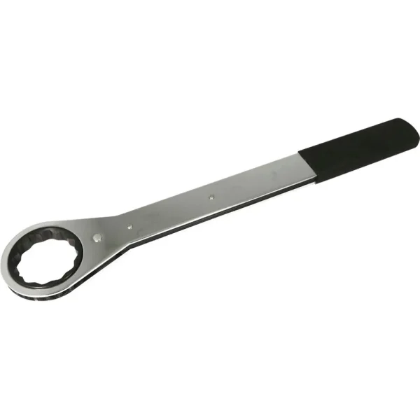 Gray Tools 2-1/8″ 12 Point, Flat Ratcheting Single Box Wrench, Vinyl Grip (50068)