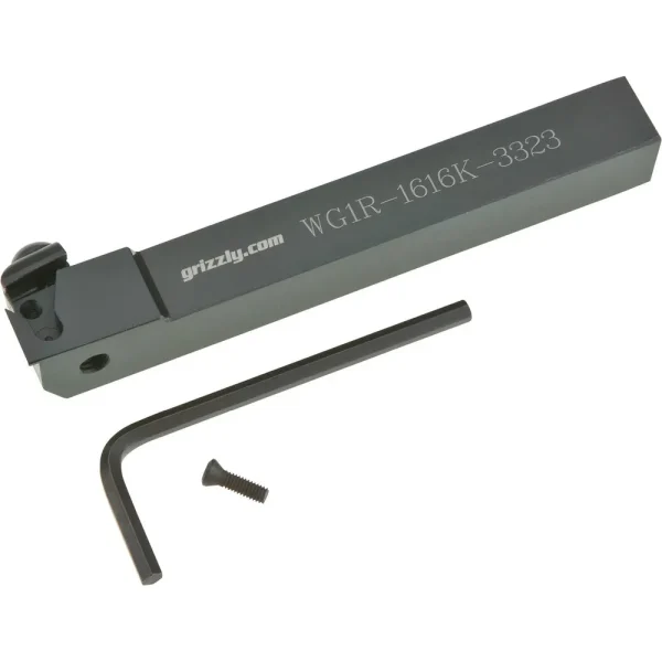 Grizzly Industrial External Threading Tool Holder – 16mm Sq, Right-hand (T25481)