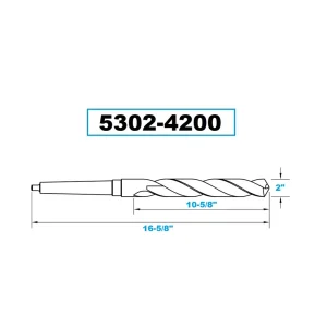 HHIP 2 X 10-5/8 X 16-5/8″ 4MT TAPER SHANK DRILL (5302-4200) - view 3