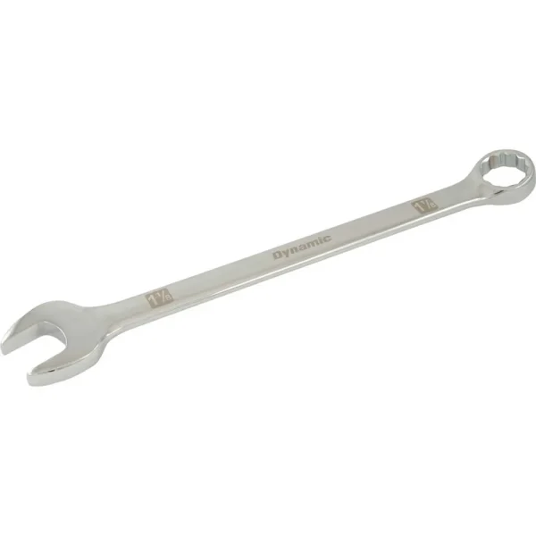 Dynamic Tools 1-1/8″ 12 Point Combination Wrench, Mirror Chrome Finish (D074036)