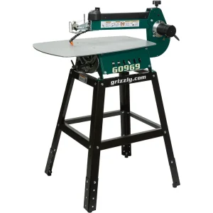 Grizzly Industrial 21″ Variable-Speed Scroll Saw with Foot Pedal and Stand (T33906) - view 2