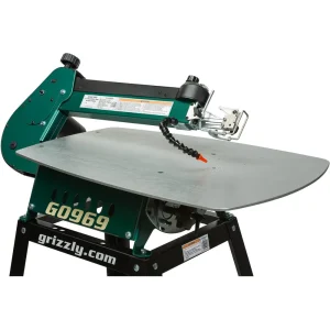 Grizzly Industrial 21″ Variable-Speed Scroll Saw with Foot Pedal and Stand (T33906) - view 3
