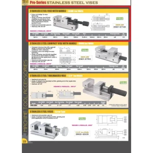 HHIP PRO-SERIES 36MM EDM STAINLESS STEEL VISE WITH HANDLE (3901-2743) - view 3