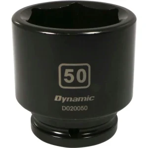 Dynamic Tools 3/4″ Drive 6 Point Metric, 50mm Standard Length, Impact Socket (D020050)