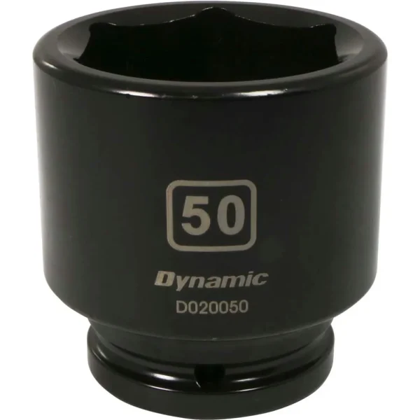 Dynamic Tools 3/4″ Drive 6 Point Metric, 50mm Standard Length, Impact Socket (D020050)