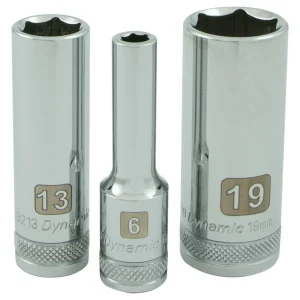 Dynamic Tools 3/8″ Drive 6 Point Metric, 16mm Deep Length, Chrome Finish Socket (D008216) - view 3