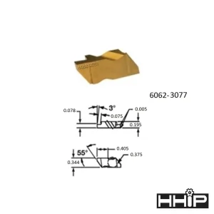 HHIP T/NG-3078R C5 COATED RIGHT HAND GROOVING CARBIDE INSERT (6062-3077) - view 4