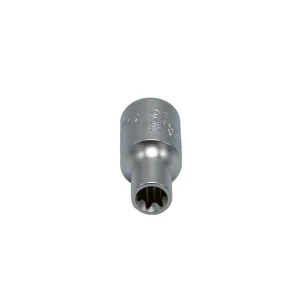 E6 TORX® socket, 1/4” square drive, satin chrome - view 2
