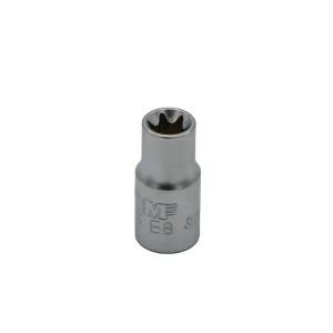 E8 TORX® socket, 1/4” square drive, satin chrome
