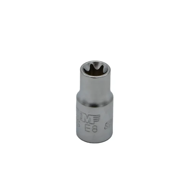 E8 TORX® socket, 1/4” square drive, satin chrome