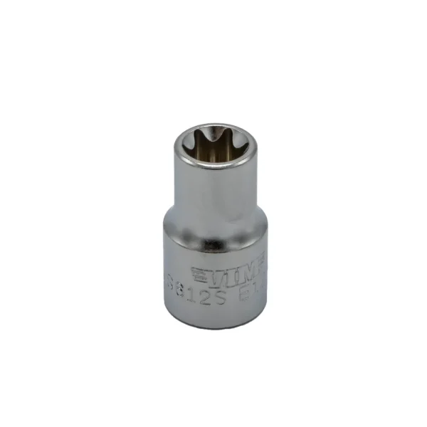 E12 TORX® socket, 3/8” square drive, satin chrome