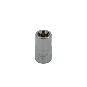 E14 TORX® socket, 3/8” square drive, satin chrome