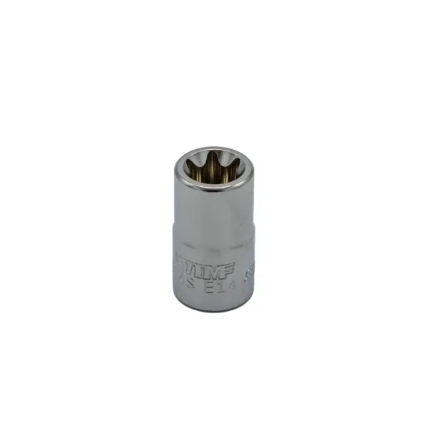 E14 TORX® socket, 3/8” square drive, satin chrome