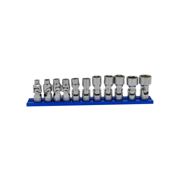 9 Pc. Universal Metric Socket Set, 6mm through 14mm on a Magrail