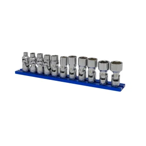 9 Pc. Universal Metric Socket Set, 6mm through 14mm on a Magrail - view 3