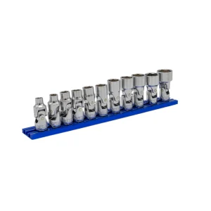 9 Pc. Universal Metric Socket Set, 6mm through 14mm on a Magrail - view 4