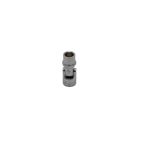 8M Universal Joint Shallow Chrome socket, 1/4″ drive