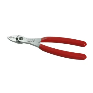 5 IN 1 Auto Tech Wiring Tool, 7″ long satin chrome with red grips