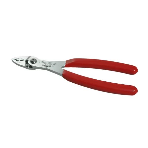 5 IN 1 Auto Tech Wiring Tool, 7″ long satin chrome with red grips