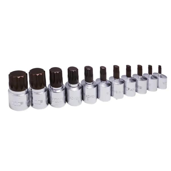 XZN Set, 11 pc, 4m thru 18m XZN one piece drivers. 3/8″sq.dr.