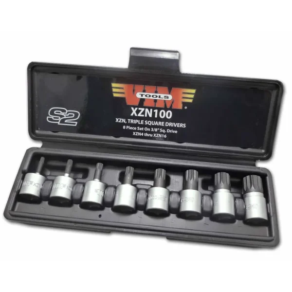 XZN Set, 8 pc, 4m thru 16m XZN one piece drivers. 3/8″sq.dr.