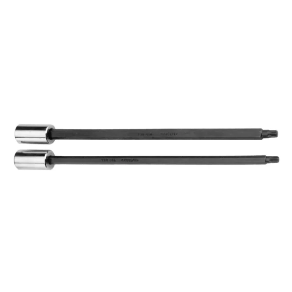 T30 TORX® Bit, 8″Long, 3/8″sq. dr. chrome holder