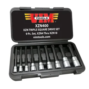 XZN Triple Square Long Bit Set 9 pc. Set