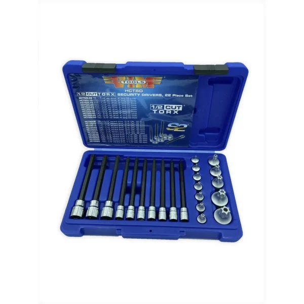 1/2 Cut TORX® Security Drivers, 22 Pieces