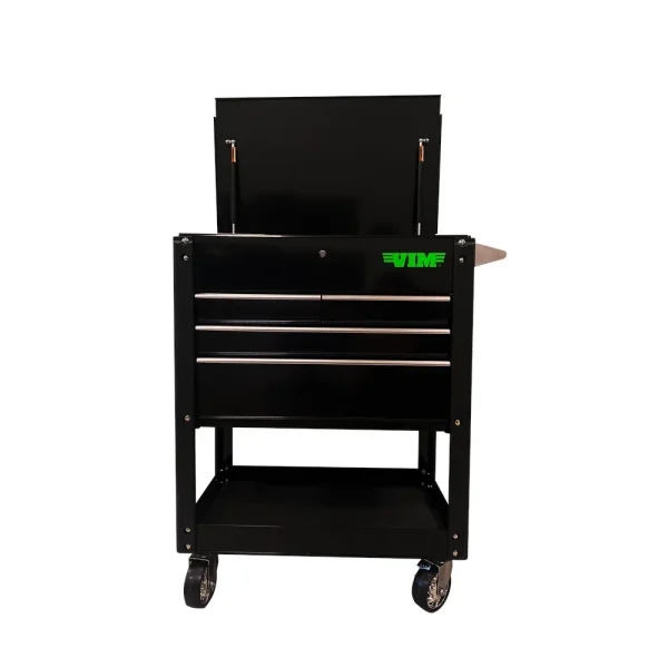 4 Drawer Tool Cart, Black