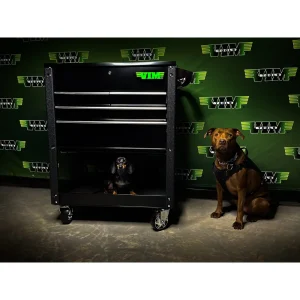 4 Drawer Tool Cart, Black - view 2