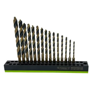 15 Piece Power Drive M35 Drill Bit Set with Magnetic Base