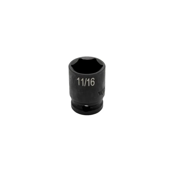11/16” X 3/8” DR SAE CR-MO IMPACT SOCKET SHALLOW